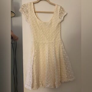 Forever 21 Cream Floral Dress